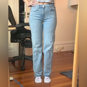 Agolde Harper Mid Rise Wide Leg Straight Jeans size 26